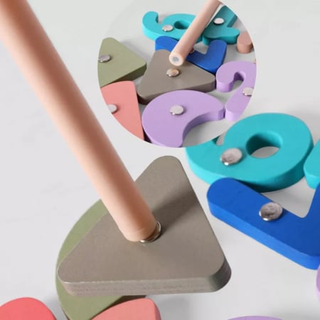 Joc educativ din lemn 5 activitati Various Puzzle Toy, multicolor [1]