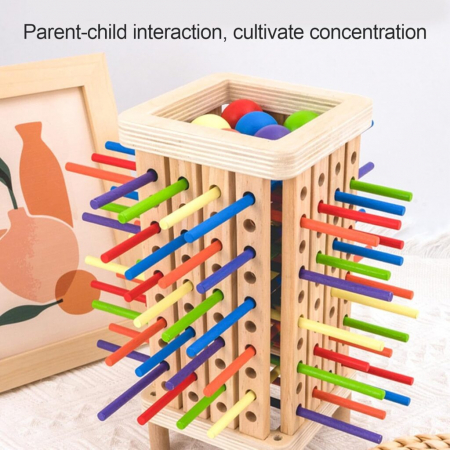 Joc educativ din lemn pentru copii, Wooden Stick Dice Game [2]