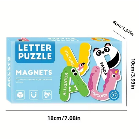 Joc educativ Litere Magnetice, 26 piese, albastru [5]