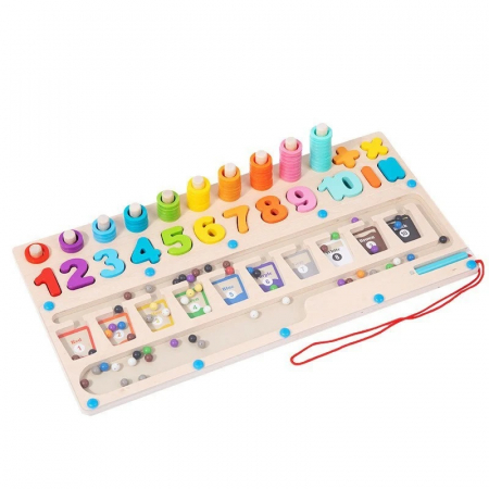 Joc educativ Logaritmic cu labirint sortare culori, multicolor