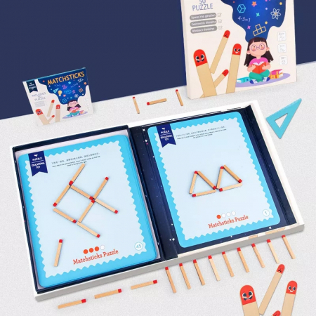 Joc educativ magnetic cu betisoare Matchsticks Puzzle, multicolor [1]