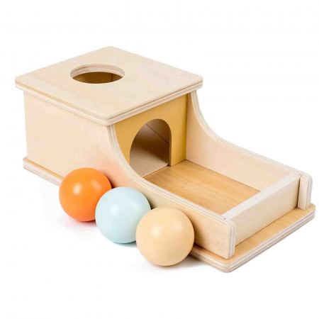 Joc educativ Montessori Cutia Permanentei cu 3 bile colorate, multicolor [1]