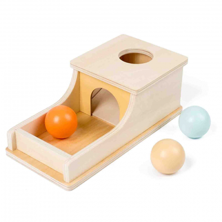 Joc educativ Montessori Cutia Permanentei cu 3 bile colorate, multicolor [2]
