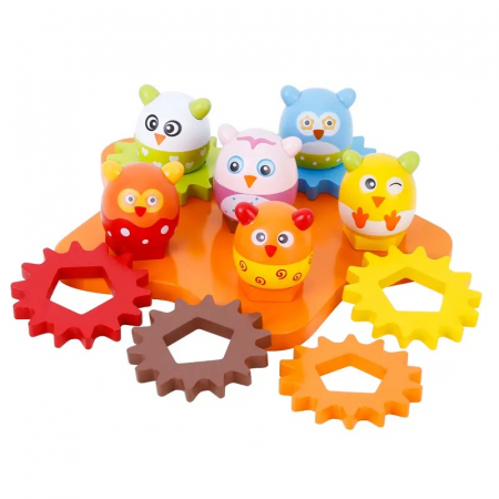 Joc Indemanare puzzle cu roti zimtate, multicolor [1]