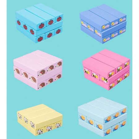 Joc Jenga Stack High Blocks din Lemn, Interactiv, Distractiv, Zar si 51 de Piese Animate, Multicolor [4]