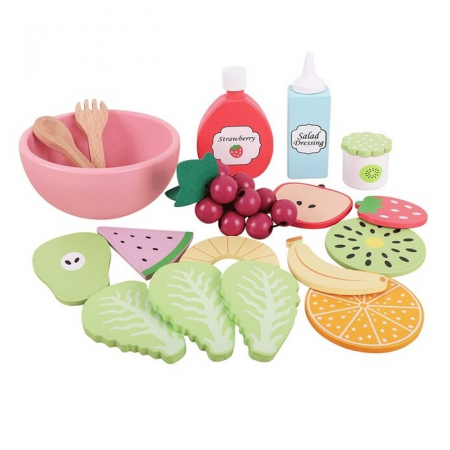 Joc lemn Salate de Fructe Fresh Fruit Salad, 18 piese, multicolor [0]