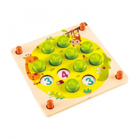 Jocuri societate - Joc memorie din lemn Forest Memory Chess, multicolor