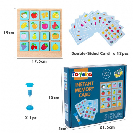 Joc memorie din lemn Instant Memory Card, multicolor [6]