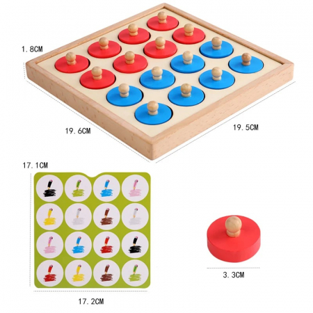 Joc memorie din lemn Multi Function Memory Chess, multicolor [5]