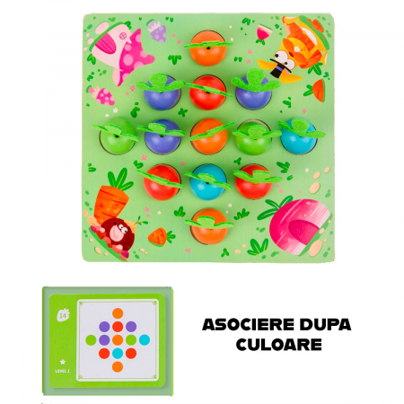 Joc memorie si asociere din lemn cu numere Number Bubble, multicolor [1]