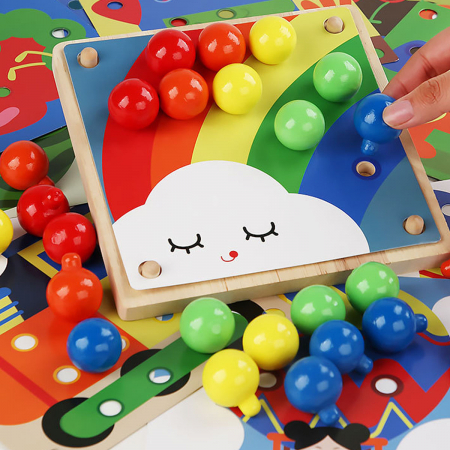 Joc mozaic si invatare culori Norisorul Colorat, 36 piese, multicolor [3]