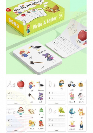 Joc scrie si sterge Litere, 32 planse reutilizabile, multicolor [3]