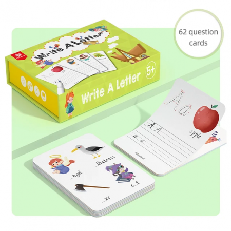 Joc scrie si sterge Litere, 32 planse reutilizabile, multicolor [2]