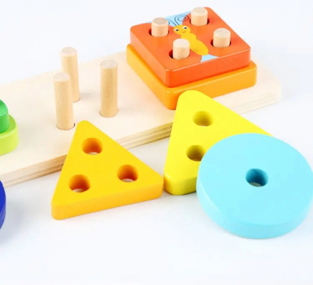 Joc Sortator forme geometrice si animale  4 coloane , multicolor [2]