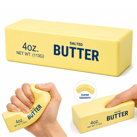 Jucarie antistres tip Unt, Butter Squishy XXL, revenire lenta, 23.5 x 6 x 6 cm [1]