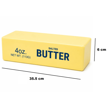 Jucarie antistres tip Unt, Butter Squishy XXL, revenire lenta, 23.5 x 6 x 6 cm [2]