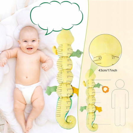 Jucarie Bebe Senzoriala Muzicala Cameleon, 60x9 cm, verde [8]