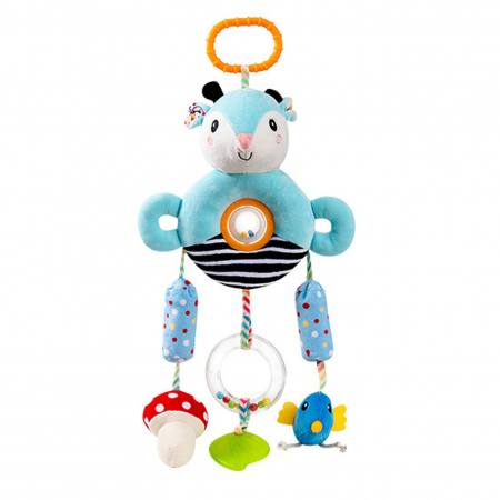 Jucarie bebe zornaitoare de agatat pentru patut/carucior Caprioara, multicolor [0]