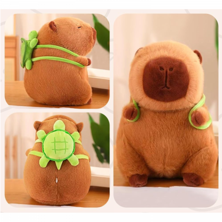 Jucarie de plus Capibara cu rucsac, maro, 23 cm [1]