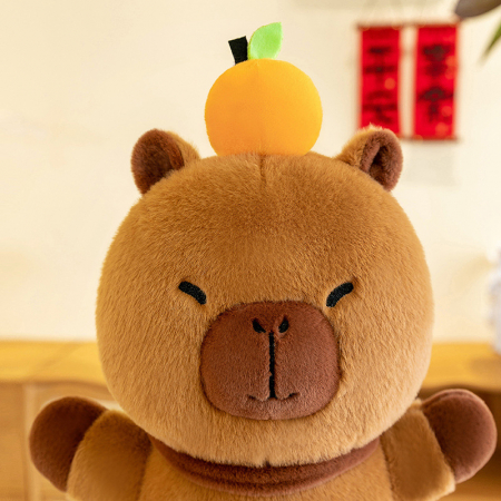 Jucarie de plus Capibara tip perna, umplutura hipoalergenica, pentru copii si adulti, 70 cm, maro [2]