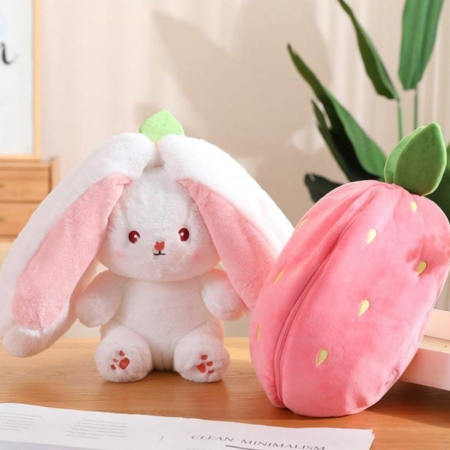 Jucarie de plus Iepurasul Capsunica, roz, 25 cm [1]