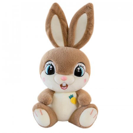 Jucarii din plus - Jucarie de plus Iepurasul Vesel, 35 cm, maro