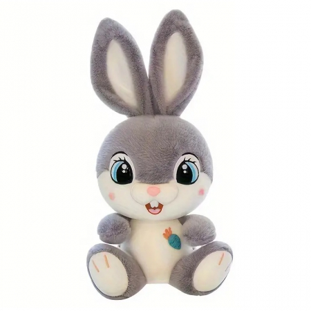 Jucarie de plus Iepurasul Vesel, 40 cm, gri