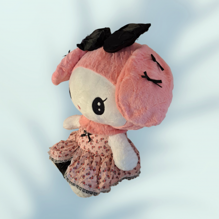 Jucarie de plus Papusa Kuromi din seria Hello Kitty Sanrio, 30 cm, alb/roz [4]