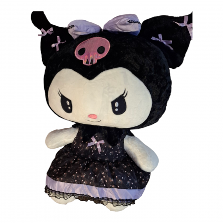 Jucarie de plus Papusa Kuromi din seria Hello Kitty Sanrio, 30 cm, negru/mov [1]