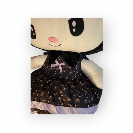 Jucarie de plus Papusa Kuromi din seria Hello Kitty Sanrio, 30 cm, negru/mov [4]