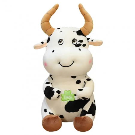 Jucarii din plus - Jucarie de plus Vacuta Luck, 35 cm, multicolor