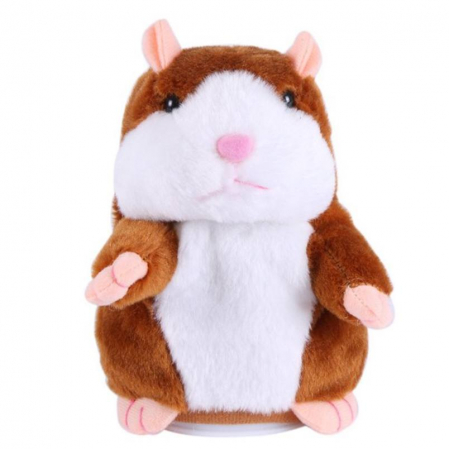 Jucarie Interactiva Hamster Vorbitor, 16 cm, maro [0]