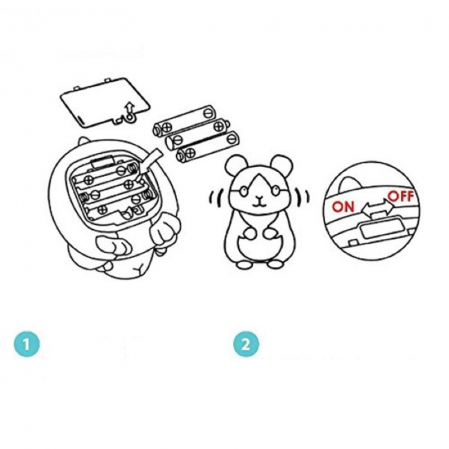 Jucarie Interactiva Hamster Vorbitor, 16 cm, maro inchis [4]