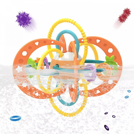 Jucarie motrica dentitie si zornaitoare bebelusi Planeta Portocalie [6]