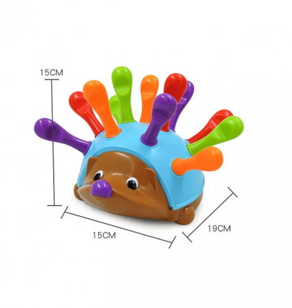 Jucarie motricitate si sortare culori Ariciul Spike, albastru [6]
