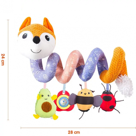 Jucarie muzicala bebe pentru patut/carucior Vulpita Sozzy, multicolor [4]