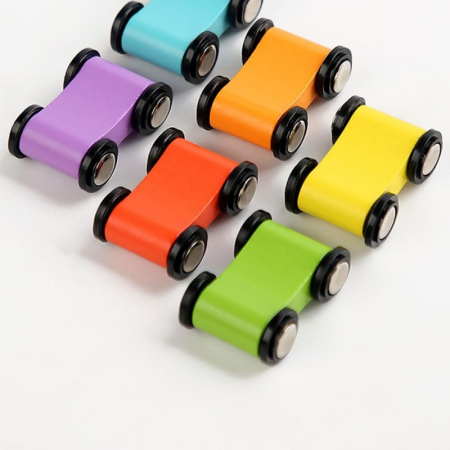 Jucarie Pista Raliu cu 4 rampe si 6 masinute, Curse, multicolor [3]