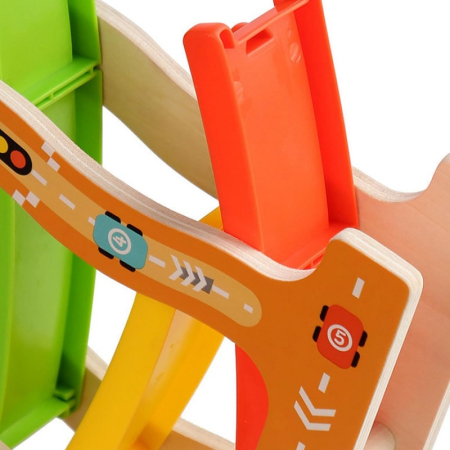 Jucarie Pista Raliu cu 4 rampe si 6 masinute, Curse, multicolor [2]