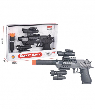 Jucarie pistol cu amortizor si luneta, multicolor [1]