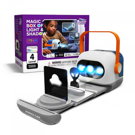 Jocuri educationale - Jucarie Proiector optic cu experimente Magic Box Science Can, multicolor