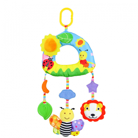 Jucarie senzoriala bebe pentru patut/carucior Animalute, multicolor [0]