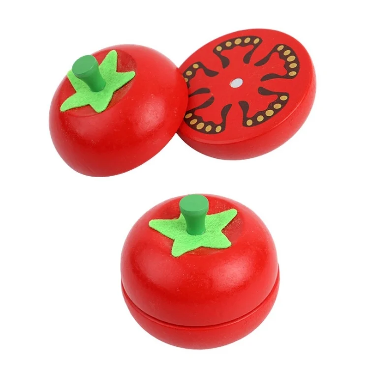 Ladita cu Legume magnetice de feliat din lemn, 12 piese, multicolor [2]