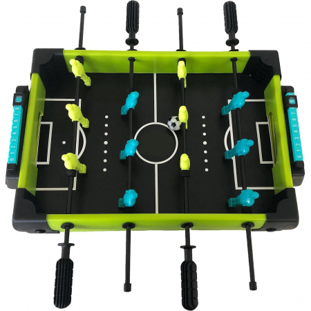 Masa de fotbal cu teren si 12 jucatori cu Tablou Scor, din Metal si ABS, 36.5 x 35.5 x 8 cm, Multicolor [1]