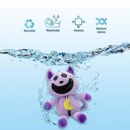 Mascota de plus CatNap din jocul Poppy Playtime Smiling Critters, mov, 25 cm [2]