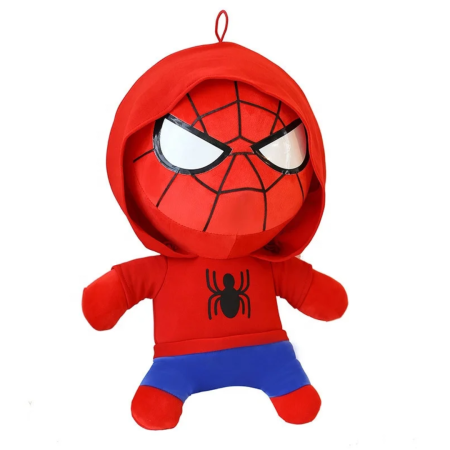 Jucarii din plus - Mascota din plus Spiderman cu gluga, 22 cm