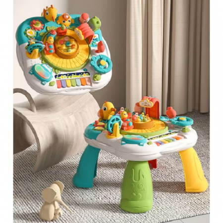 Masuta interactiva de activitati pentru copii cu lumini si melodii, albastru [1]