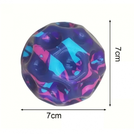 Minge saritoare Moon Ball Colorata, 7 cm, multicolor [8]