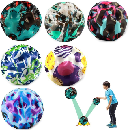 Minge saritoare Moon Ball Colorata, 7 cm, multicolor [1]