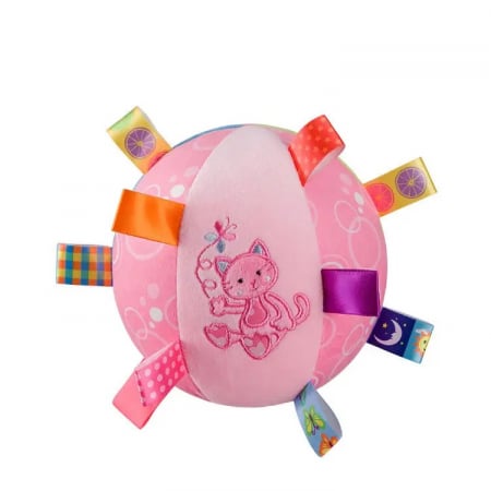 Jucarii bebe - Minge senzoriala pentru bebelusi, Pisica, multicolor