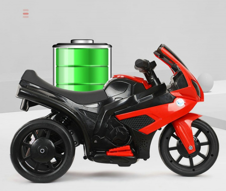 Motocicleta Electrica cu Acumulator si Sistem Anti-Rasturnare, Lumini si Sunet, 1-4 Ani, Rosu [3]